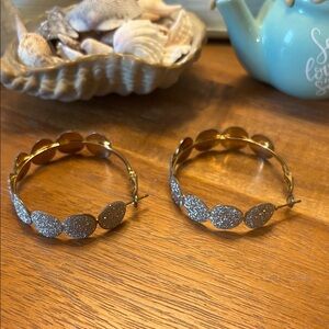 Elegant Gold and Silver Hoop Earrings